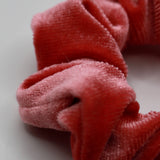 Coral Peach Velvet Scrunchie