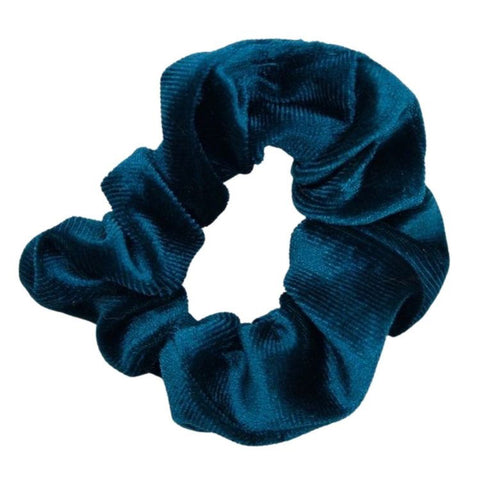 Ocean Blue Velvet Scrunchie